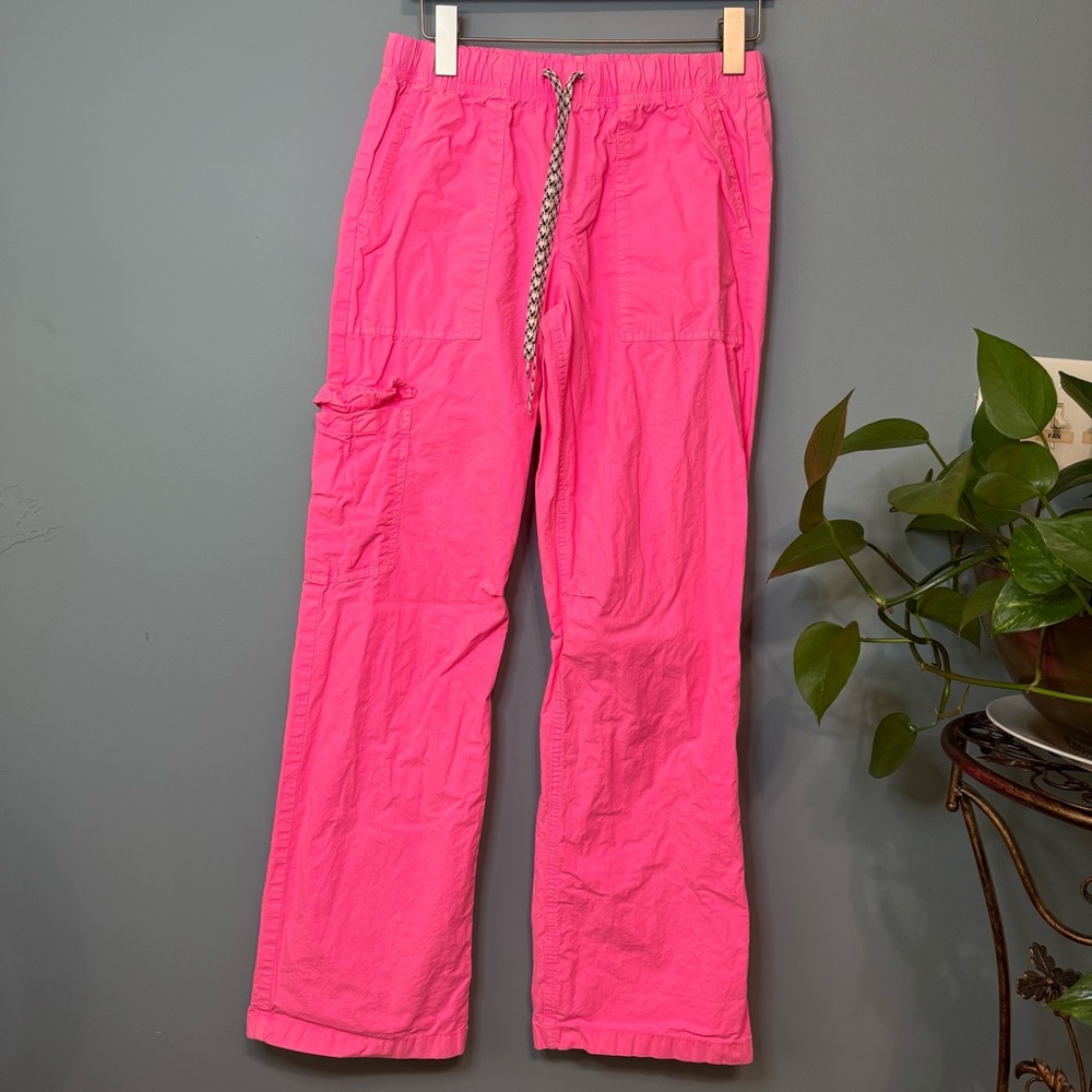 Aerie Baggy Cargo Skater Pants Coral Sun Pink Women’s XS 100% Cotton - Picture 2 of 15